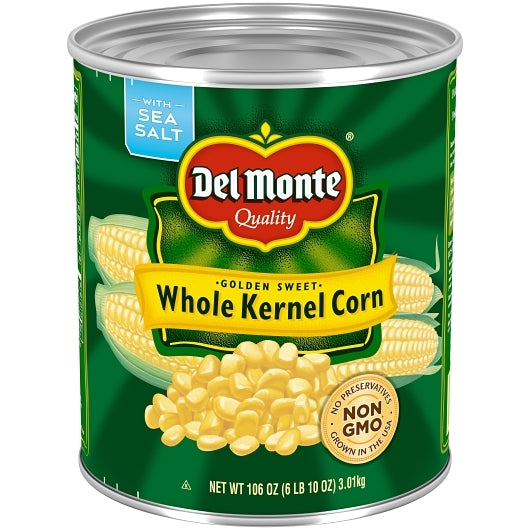 Del Monte Whole Kernel Corn, 6 x 106 oz Case - Fruit & Sides