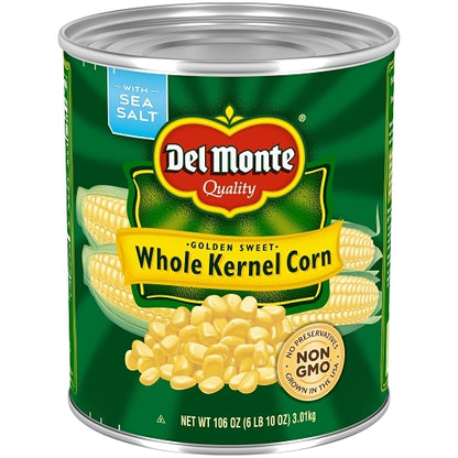 Del Monte Whole Kernel Corn, 6 x 106 oz Case - Fruit & Sides