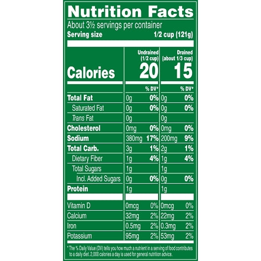 Del Monte Cut Green Beans, 24 x 14.5 oz Case - DOT product image 2