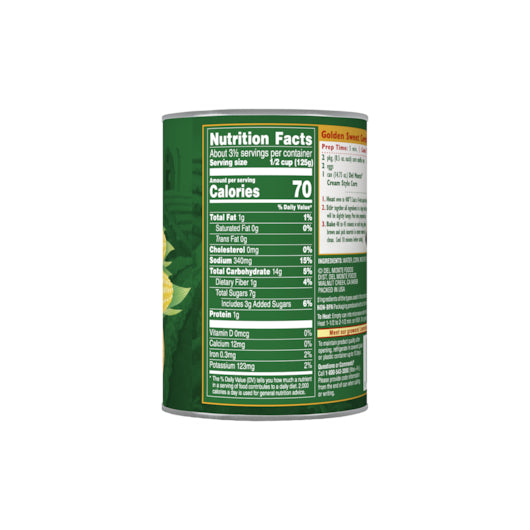 Del Monte Golden Sweet Cream Style Corn, 24 x 14.75 oz Case - DOT product image 7