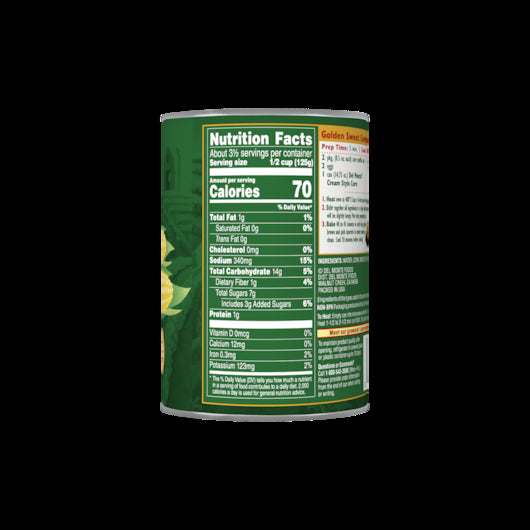 Del Monte Golden Sweet Cream Style Corn, 24 x 14.75 oz Case - DOT product image 6