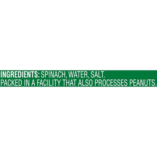 Del Monte Fresh Cut Leaf Spinach, 12 x 13.5 oz Case - DOT product image 3