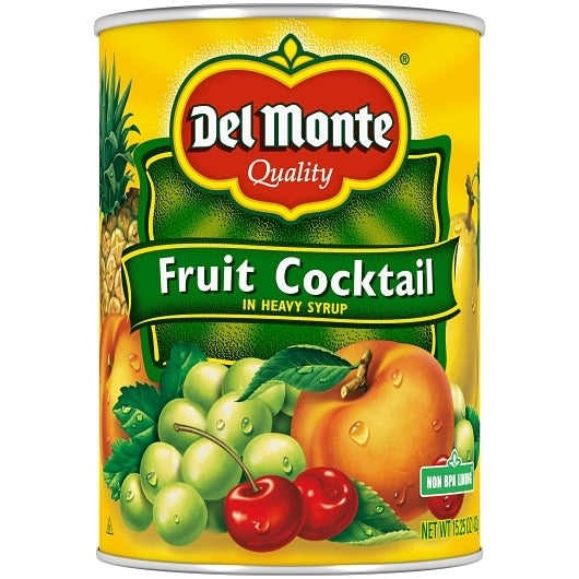 Del Monte Fruit Cocktail in Heavy Syrup, 12 x 15.25 oz Case - Dried Fruit & Fruit Snacks
