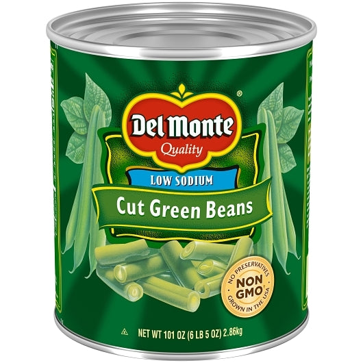 Del Monte Cut Green Beans, 6 x 101 oz Case - DOT product image 2