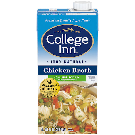 College Inn Aseptic Chicken Broth, 12 x 32 oz Case - Prepared Foods