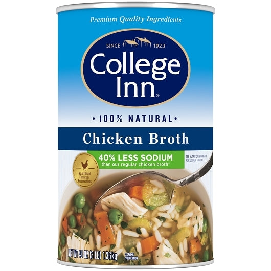 College Inn Low Sodium Chicken Broth, 12 x 48 oz Case - DOT product image 3