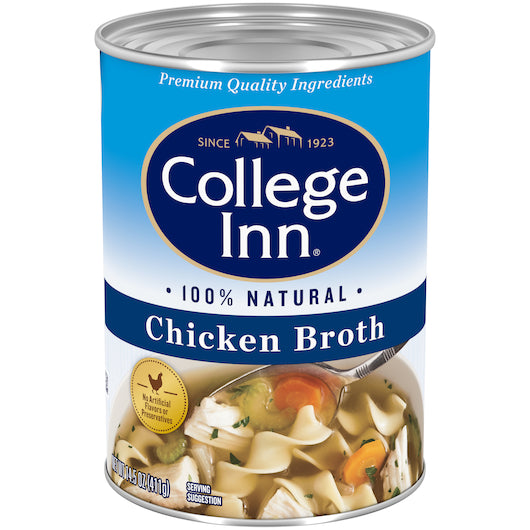 College Inn Chicken Broth, 24 x 14.5 oz Case - Prepared Foods