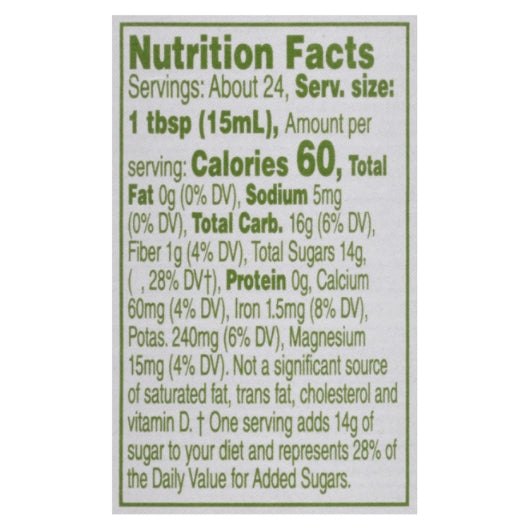 Molasses Light Mild Flavor Unsulphured Molasses Bottle, 12 x 12 fl oz Case - DOT product image 2
