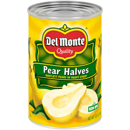 Del Monte Pears Halves in Heavy Syrup, 12 x 15.25 oz Case - Dried Fruit & Fruit Snacks
