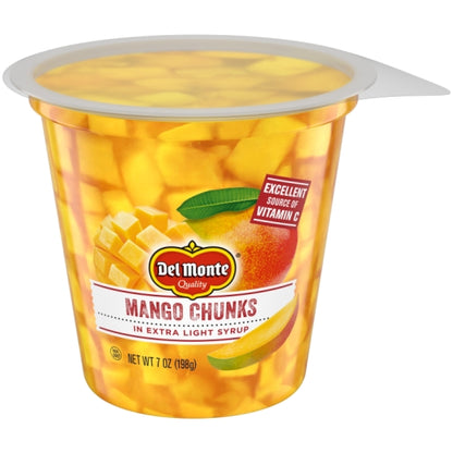 Del Monte Mango Chunks in Extra Light Syrup, 12 x 7 oz Case - Beverages