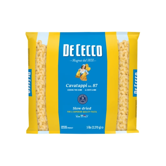 De Cecco No. 87 Cavatappi, 4 x 5 lb Case - Pantry Ingredients