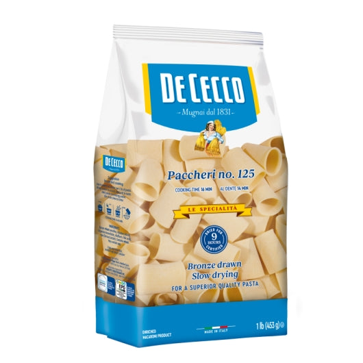 De Cecco No. 125 Paccheri, 12 x 1 lb Case - DOT product image 2