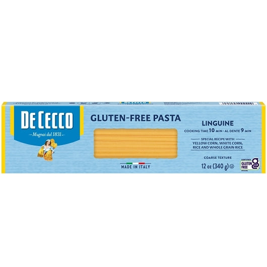 De Cecco No. 7 Coarse Texture Linguine Pasta, 12 x 12 oz Case - Pantry Ingredients