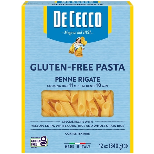 De Cecco No. 41 Penne Rigate Pasta, 6 x 12 oz Case - Pantry Ingredients