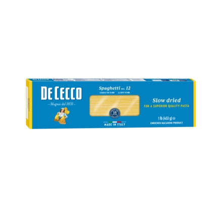 De Cecco No. 12 Spaghetti, 20 x 1 lb Case - Pantry Ingredients