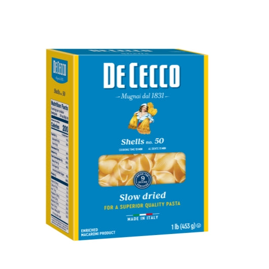 De Cecco No. 50 Shells, 12 x 1 lb Case - Pantry Ingredients