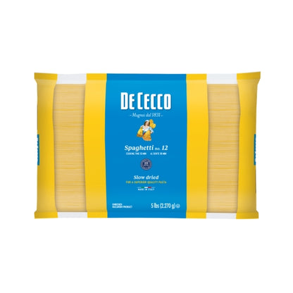 De Cecco No. 12 Spaghetti, 4 x 5 lb Case - Pantry Ingredients