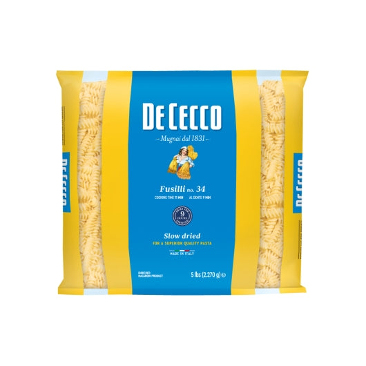 De Cecco No. 98 Fusilli, 4 x 5 lb Case - Pantry Ingredients