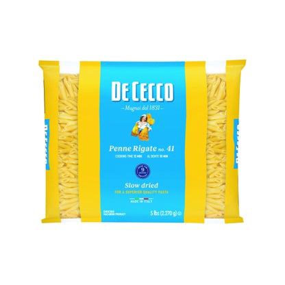 De Cecco No. 41 Penne Rigate, 4 x 5 lb Case - Pantry Ingredients