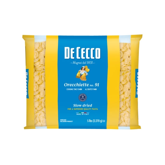 Pasta Orecchiette No. 91 Orecchiette, 4 x 5 lb Case - Pantry Ingredients