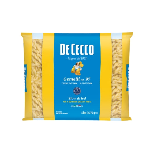 De Cecco No. 97 Gemelli, 4 x 5 lb Case - Pantry Ingredients