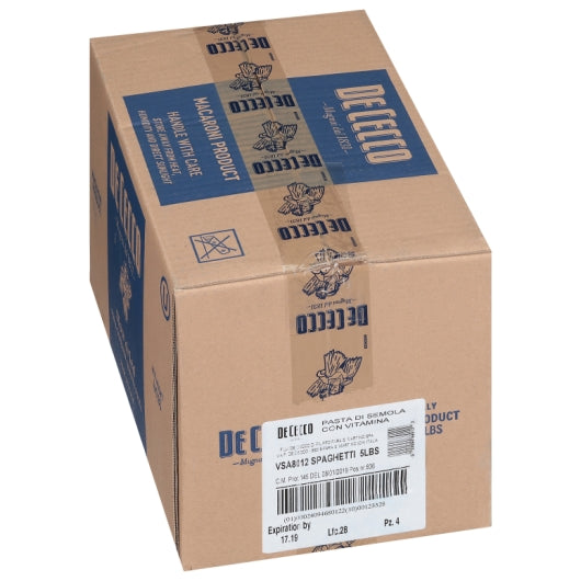 De Cecco No. 12 Spaghetti, 4 x 5 lb Case - DOT product image 6