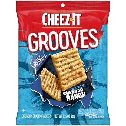 Cheez-It Grooves Zesty Cheddar Ranch Crackers, 6 x 3.25 oz Case - DOT product image 3