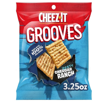 Cheez-It Grooves Zesty Cheddar Ranch Crackers, 6 x 3.25 oz Case - DOT product image 7