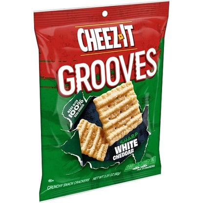 Cheez-It Grooves Sharp White Cheddar Crackers, 6 x 3.25 oz Case - DOT product image 3