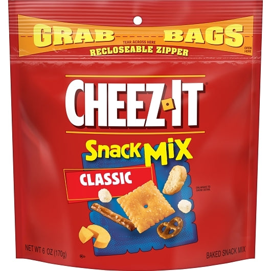 Cheez-It Grab Bag Reclosable Classic Snack Mix, 8 x 6 oz Case - DOT product image 2