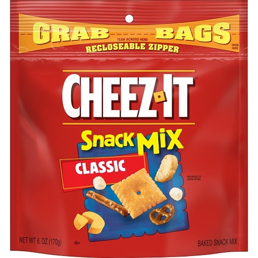 Cheez-It Grab Bag Reclosable Classic Snack Mix, 8 x 6 oz Case - DOT product image 6
