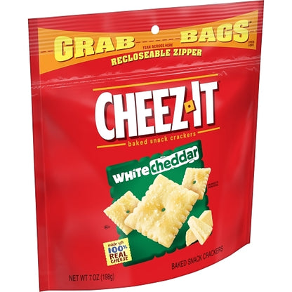 Cheez-It Grab Bag Reclosable White Cheddar Crackers, 6 x 7 oz Case - DOT product image 4