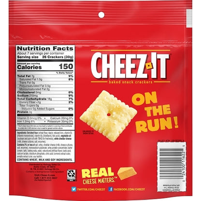 Cheez-It Grab Bag Reclosable White Cheddar Crackers, 6 x 7 oz Case - DOT product image 8