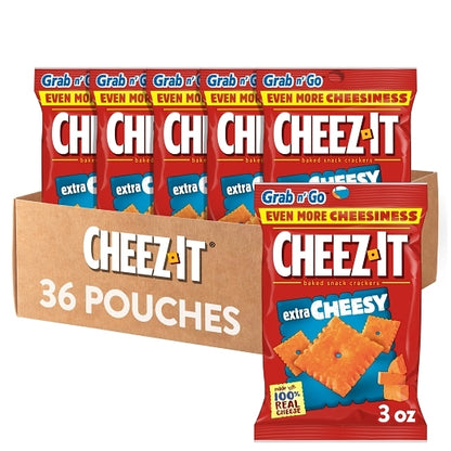 Kellogg's Crackers Extra Cheesy, 6 x 6 x 3 oz Case - Crackers & Grahams