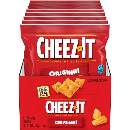 Cheez-It Original Crackers, 6 x 8 x 1.5 oz Case - Crackers & Grahams
