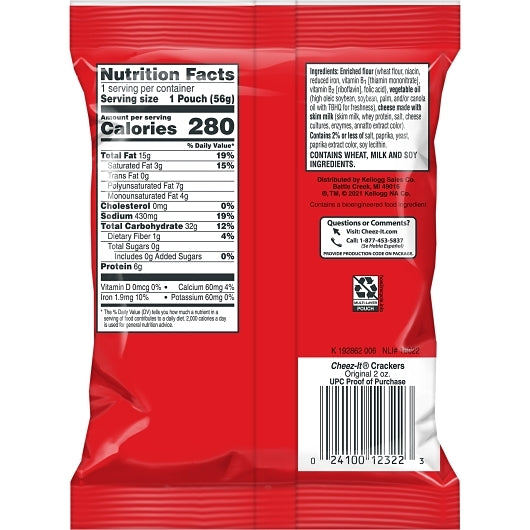 Cheez-It Original Crackers, 60 x 2 oz Case - DOT product image 8