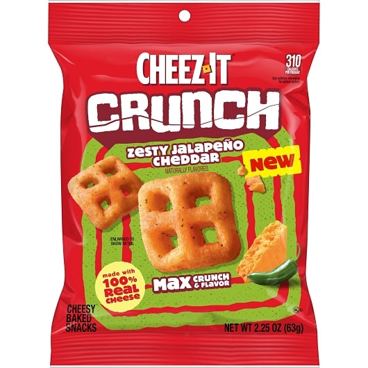 Cheez-It Crunchy Zesty Jalapeno Cheddar Crackers, 6 x 2.25 oz Case - Crackers & Grahams - image 2