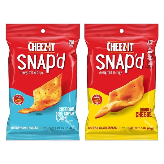 Cheez-It Crackers 2 Flavors, 60 x 1.5 oz Case - Crackers & Grahams