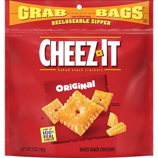 Cheez-It Grab Bag Reclosable Original Crackers, 6 x 7 oz Case - DOT product image 3