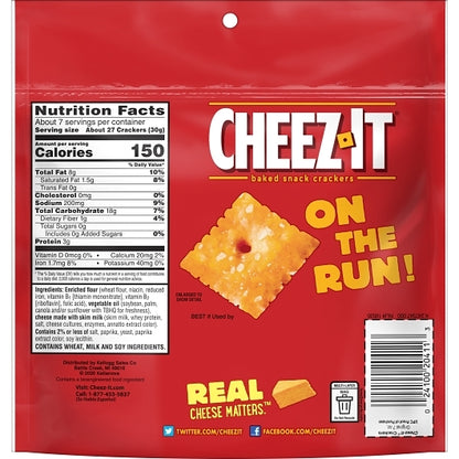 Cheez-It Grab Bag Reclosable Original Crackers, 6 x 7 oz Case - DOT product image 8