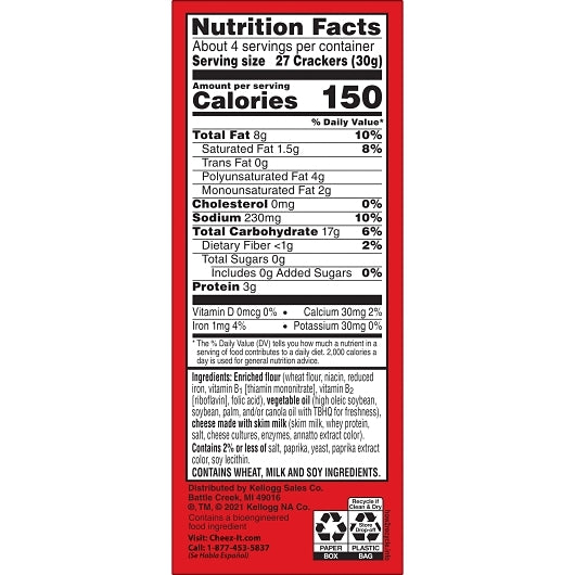 Cheez-It Original Crackers, 12 x 4.5 oz Case - DOT product image 5