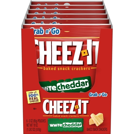 CheezIt White Cheddar Cracker, 36 x 18 oz Case - Crackers & Grahams