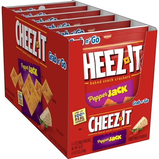 Cheez It Baked Pepper Jack Crackers, 6 x 6 x 3 oz Case - DOT product image 5