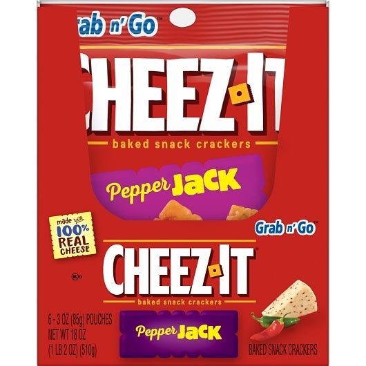 Cheez It Baked Pepper Jack Crackers, 6 x 6 x 3 oz Case - DOT product image 3