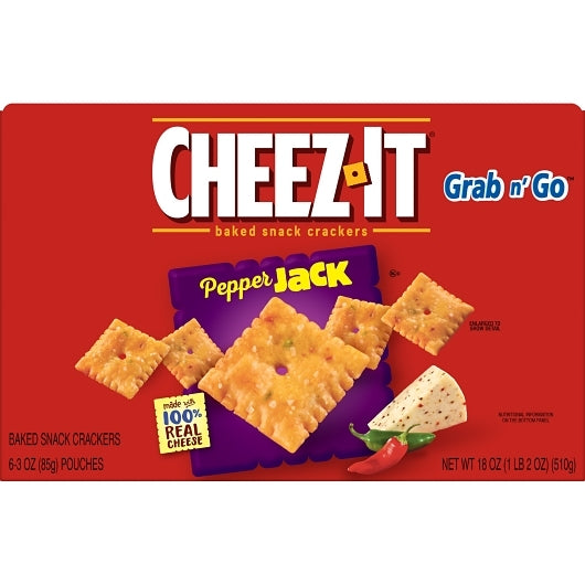 Cheez It Baked Pepper Jack Crackers, 6 x 6 x 3 oz Case - DOT product image 7