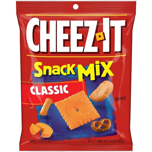 Cheez It Original Crackers Classic Snack Mix, 6 x 4.5 oz Case - Crackers & Grahams