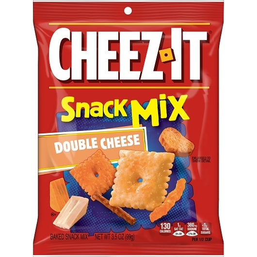 Cheez It Baked Double Cheese Crackers Snack Mix, 6 x 3.5 oz Case - DOT product image 2