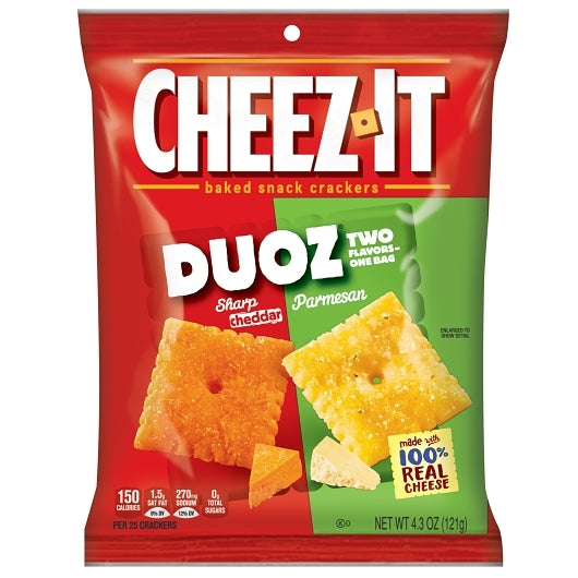 Sunshine Cheez It Sharp Cheddar & Parmesan Snack Mix, 6 x 4.3 oz Case - GS1 inner-pack image