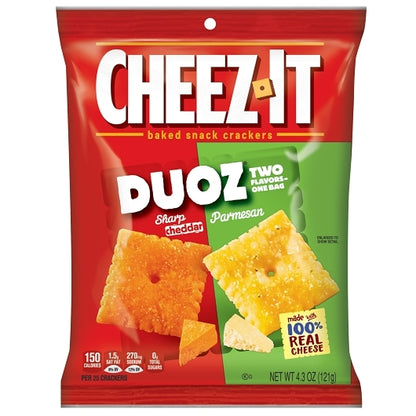 Sunshine Cheez It Sharp Cheddar & Parmesan Snack Mix, 6 x 4.3 oz Case - GS1 inner-pack image