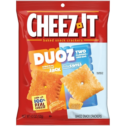 CheezIt Duoz Cheddar and Baby Swiss Cracker, 6 x 4.3 oz Case - DOT product image 2